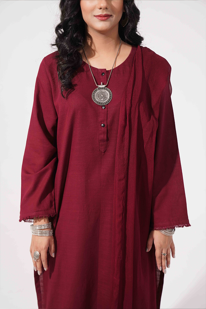 Core Kurta - Maroon