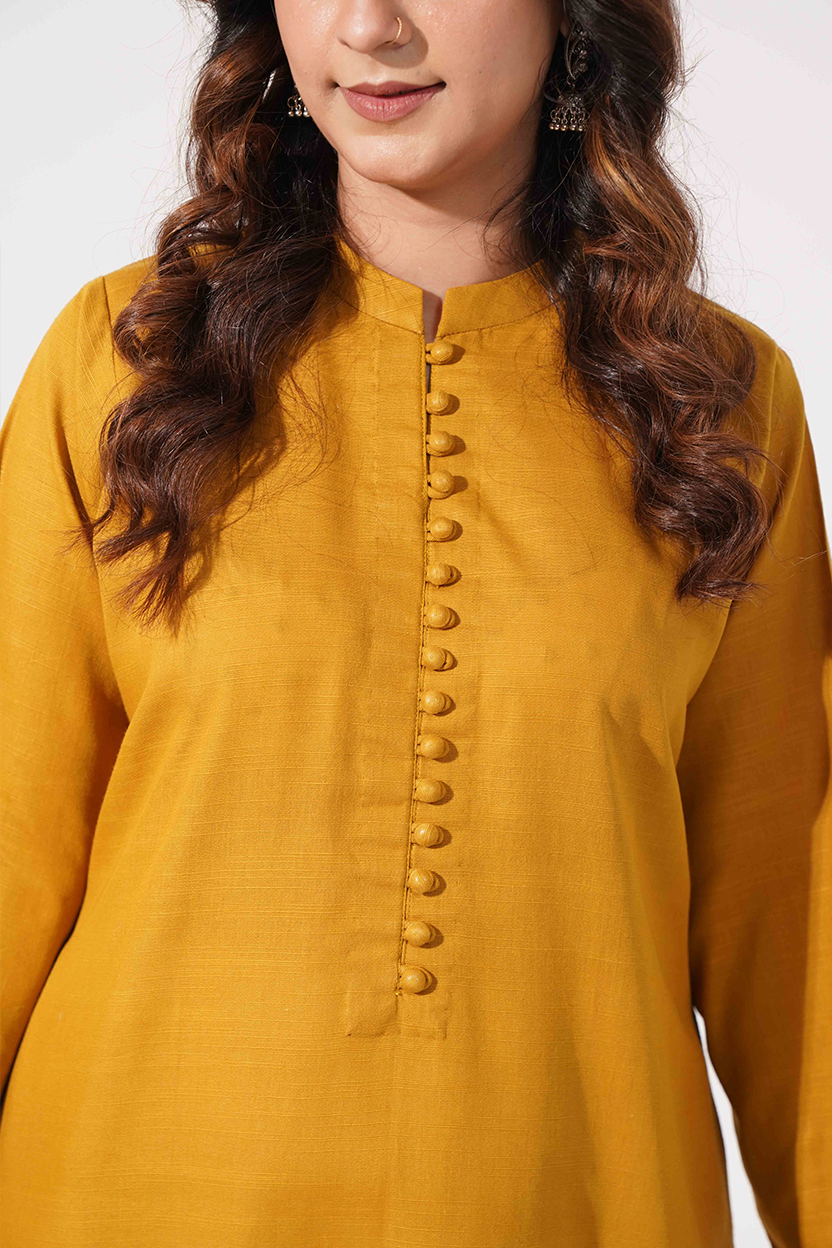 Loopline Kurta - Mustard