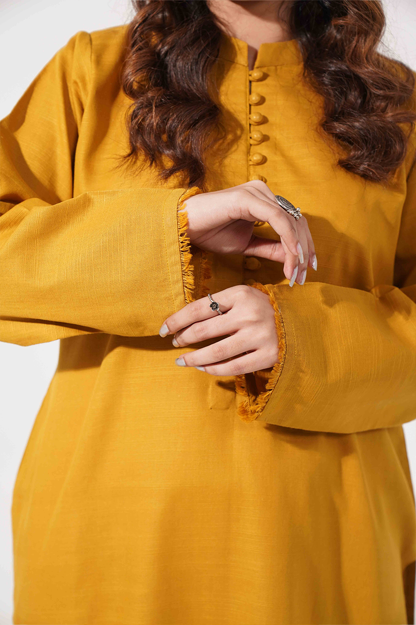 Loopline Kurta - Mustard