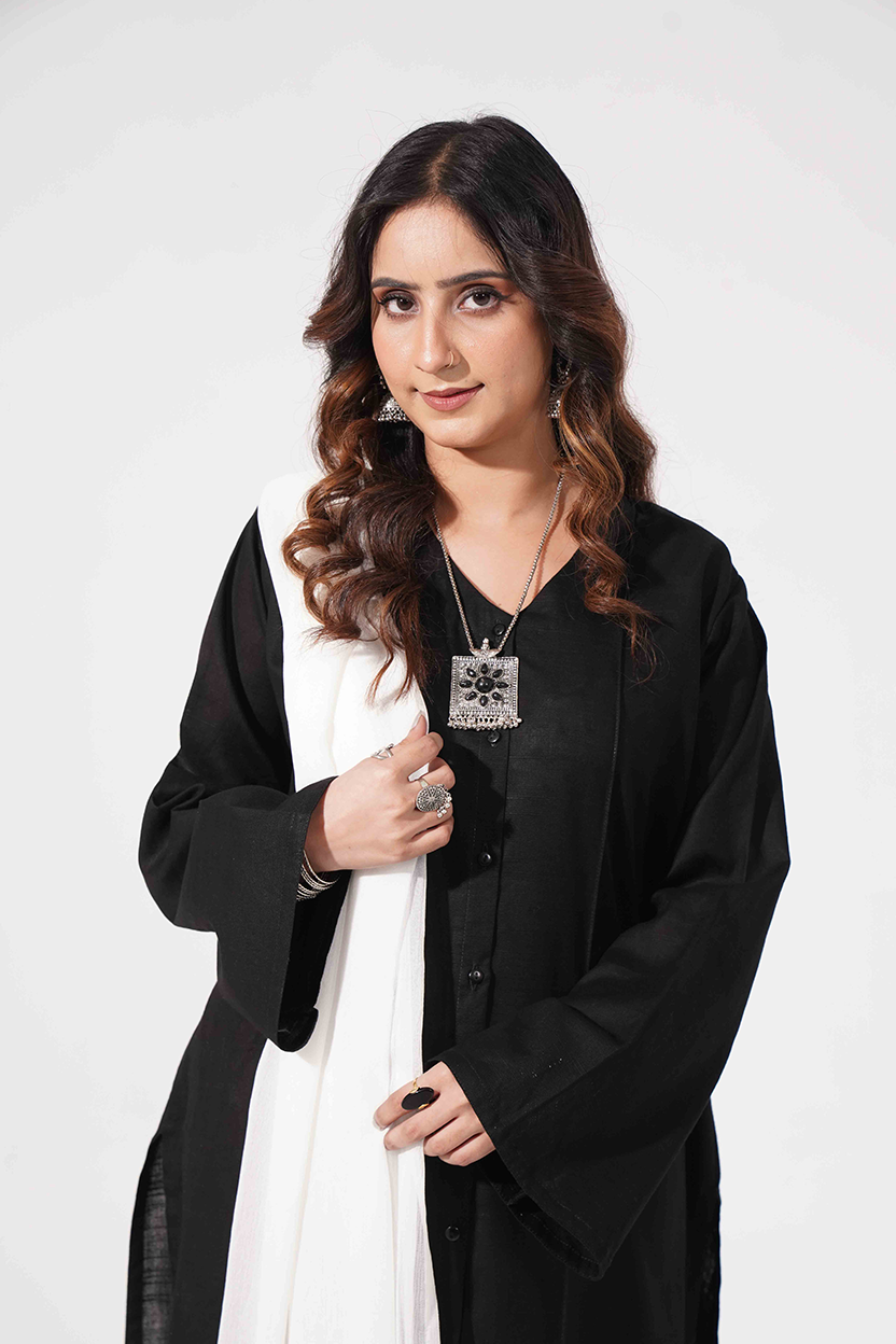 Fold Kurta - Black