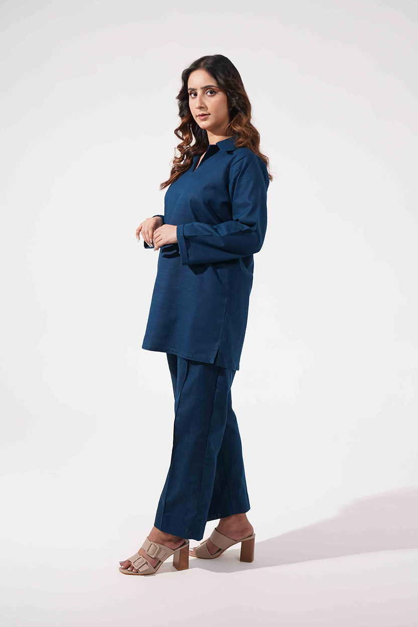 Form Co-ord Set - Deep Blue