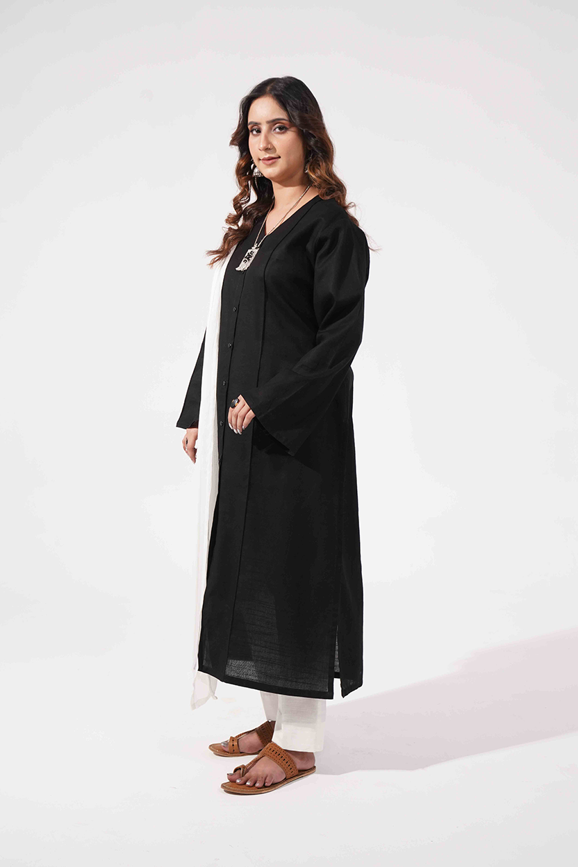Fold Kurta - Black