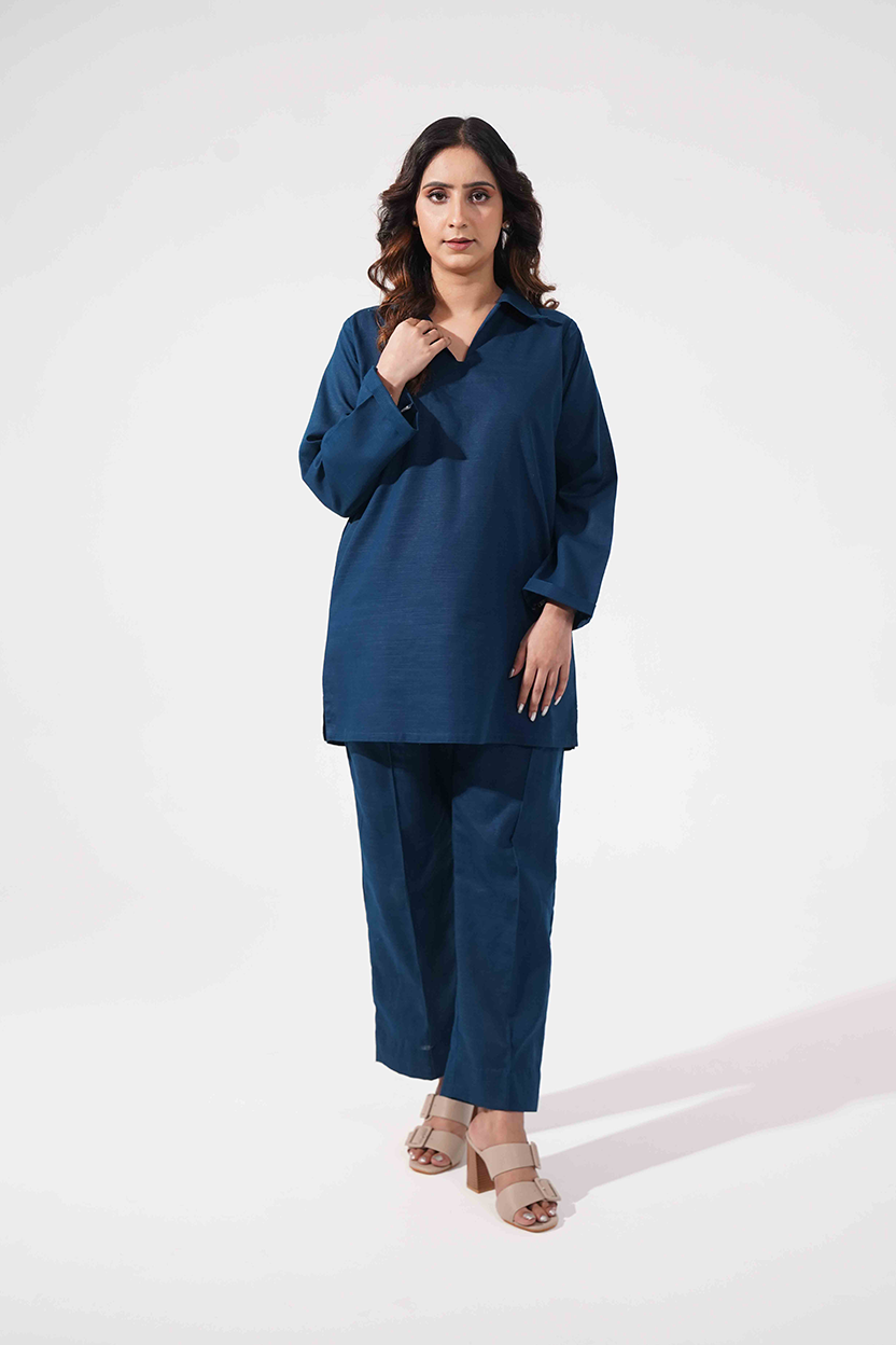 Form Co-ord Set - Deep Blue