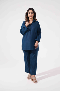 Form Co-ord Set - Deep Blue