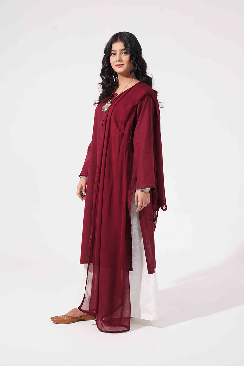 Core Kurta - Maroon